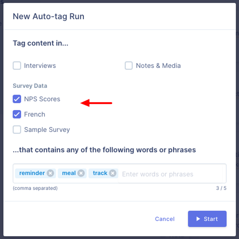 Auto-tag multiple surveys in the project at once