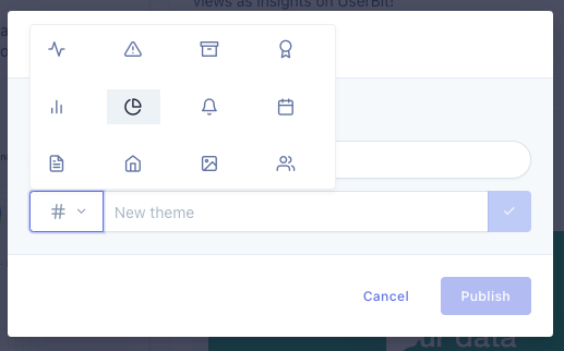 Create a custom theme in the publish modal