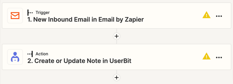 Zap to send email content to UserBit Note